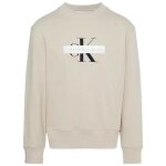 Ανδρική Φούτερ CALVIN KLEIN J30J324113 MONOLOGO STENCIL CREW Εκρού - Image 4