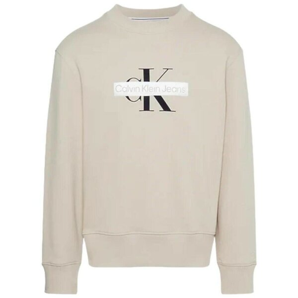 26756865_1200_A Ανδρική Φούτερ CALVIN KLEIN J30J324113 MONOLOGO STENCIL CREW Εκρού - Image 1