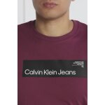 Ανδρική Μπλούζα CALVIN CLEIN J30J324018 HYPER REAL BOX LOGO Μωβ