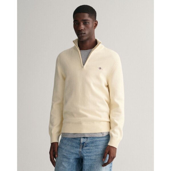 8030170-130-model-fv-1 Ανδρικ GANT CASUAL COTTON ZIP CARDIGAN εκρού - Image 1