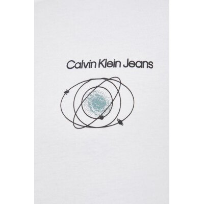 Ανδρική Μπλούζα CALVIN CLEIN J30J324009 FUTURE FADE SLOGAN Λευκό