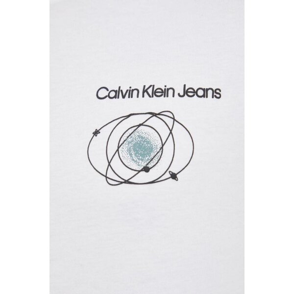 Ανδρική Μπλούζα CALVIN CLEIN J30J324009 FUTURE FADE SLOGAN Λευκό - Image 1