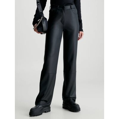Γυναικείο Παντελόνι Calvin Klein Black Milano Jersey Straight Trousers
