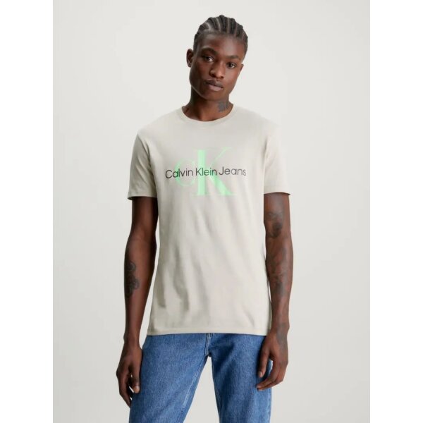 J30J3208060IO_MO-F1 Ανδρική Μπλούζα CALVIN KLEIN J30J320806 SEASONAL MONOLOGO Mπεζ - Image 4