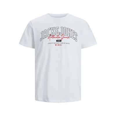 Ανδρική Μπλούζα JACK & JONES 12235208 Λευκό