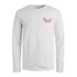 Ανδρική Μπλούζα JACK & JONES 12245758 Λευκό