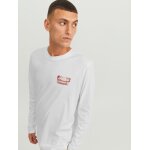 Ανδρική Μπλούζα JACK & JONES 12245758 Λευκό - Image 6
