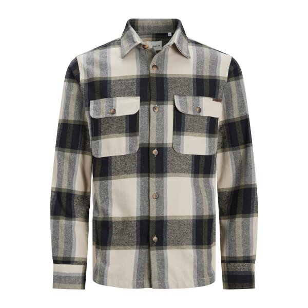 JACK&JONES_FallWinter2023_4256810_12236958 Ανδρικό Πουκάμισο JACK & JONES 12236958 Μαύρο Μπεζ - Image 1