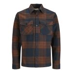 Ανδρικό Πουκάμισο Φανέλα JACK & JONES 12241533 Μπλέ Καφέ