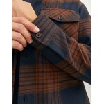 Ανδρικό Πουκάμισο Φανέλα JACK & JONES 12241533 Μπλέ Καφέ - Image 3