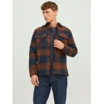 Ανδρικό Πουκάμισο Φανέλα JACK & JONES 12241533 Μπλέ Καφέ - Image 4