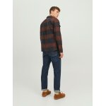 Ανδρικό Πουκάμισο Φανέλα JACK & JONES 12241533 Μπλέ Καφέ - Image 6