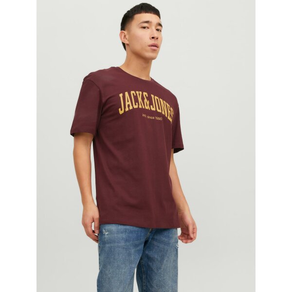 Ανδρική Μπλούζα JACK & JONES  12236514 Μπορντώ - Image 2