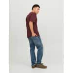 Ανδρική Μπλούζα JACK & JONES 12236514 Μπορντώ - Image 4
