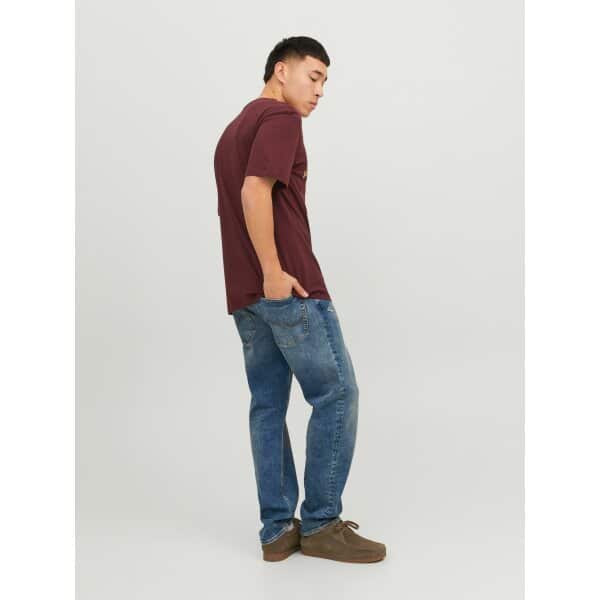 Ανδρική Μπλούζα JACK & JONES  12236514 Μπορντώ - Image 4