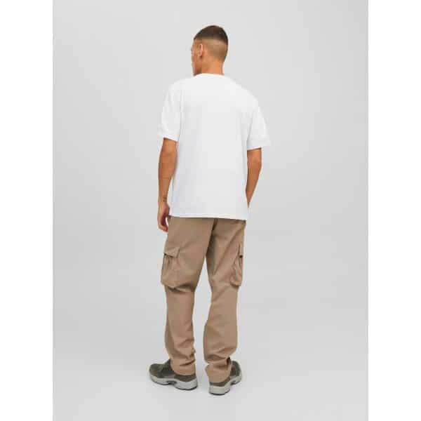 Ανδρική Μπλούζα JACK & JONES 12240276 Λευκό - Image 4