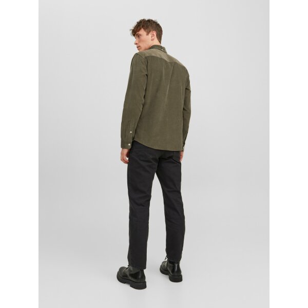 Ανδρικό Πουκάμισο Κοτλέ JACK & JONES 12237938 Λαδί - Image 3