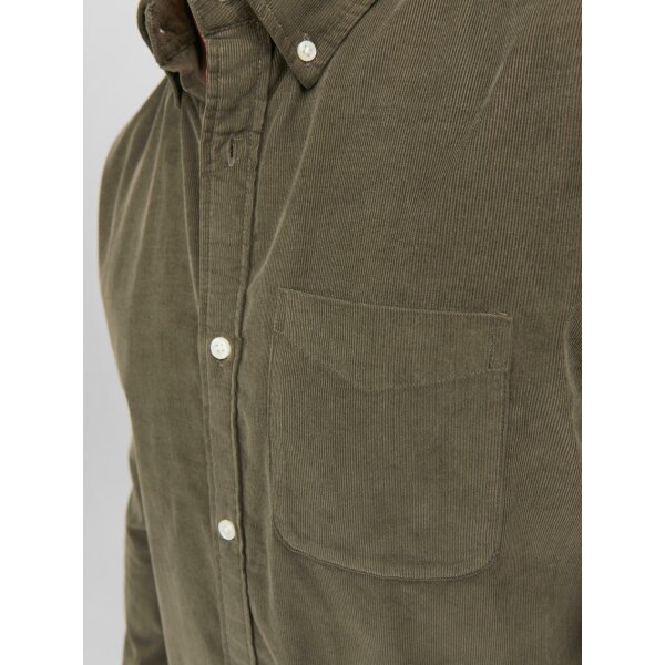 Ανδρικό Πουκάμισο Κοτλέ JACK & JONES 12237938 Λαδί - Image 5