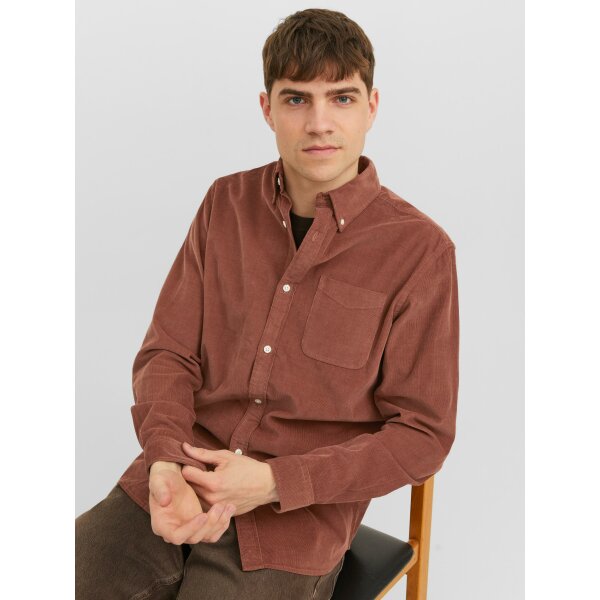 Ανδρικό Πουκάμισο Κοτλέ JACK & JONES 12237938 Καφέ - Image 3