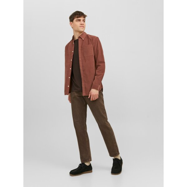 Ανδρικό Πουκάμισο Κοτλέ JACK & JONES 12237938 Καφέ - Image 4