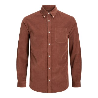 Ανδρικό Πουκάμισο Κοτλέ JACK & JONES 12237938 Καφέ