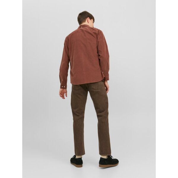 Ανδρικό Πουκάμισο Κοτλέ JACK & JONES 12237938 Καφέ - Image 7