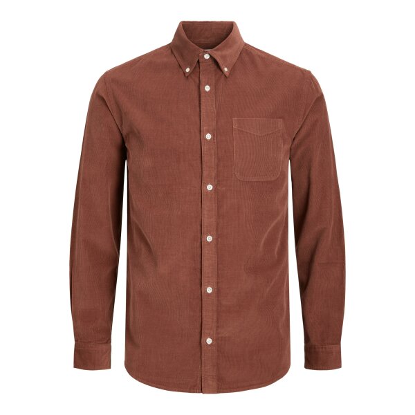 Ανδρικό Πουκάμισο Κοτλέ JACK & JONES 12237938 Καφέ - Image 1