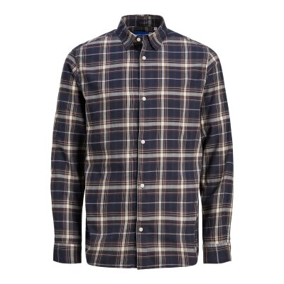 Ανδρικό Πουκάμισο Φανέλα JACK & JONES 12227596 Μπλε