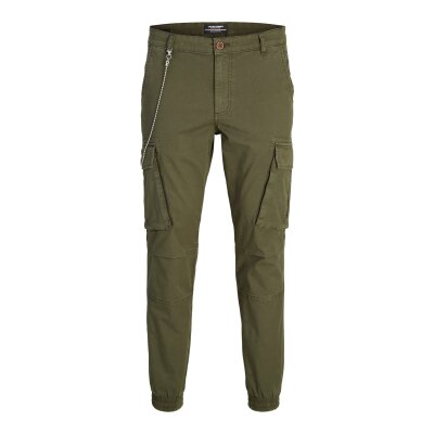 Ανδρικό Παντελόνι CARGO JACK & JONES 12231346 Χακί