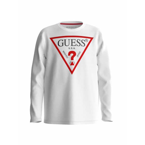 Παιδική Μπλούζα για Αγόρι με τρίγωνο Λευκή GUESS L84I29K8HM0-A000 - Image 1