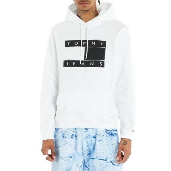 My_project-1_-_2023-08-01T170224.707 Ανδρική Φούτερ TOMMY JEANS DM0DM17911 REG FLAG SPRAY Λευκό - Image 3