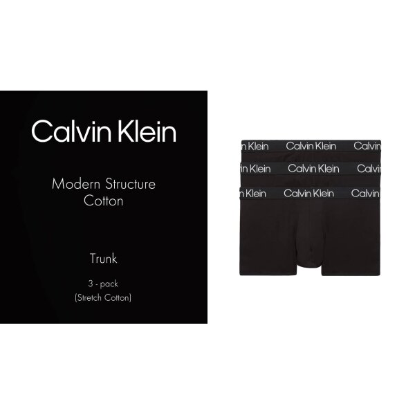 NB2970A-7V1-overview Ανδρικά εσώρουχα CALVIN KLEIN TRUNK 3PK NB2970A Μαύρο - Image 5