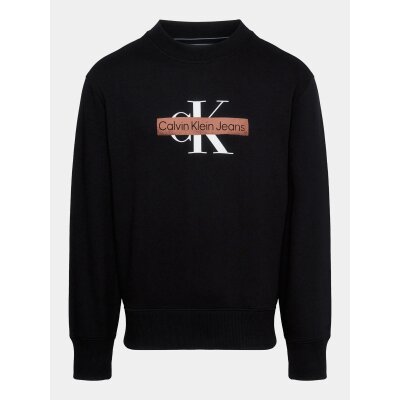 Ανδρική Φούτερ CALVIN KLEIN J30J324113 MONOLOGO STENCIL CREW Μαύρο