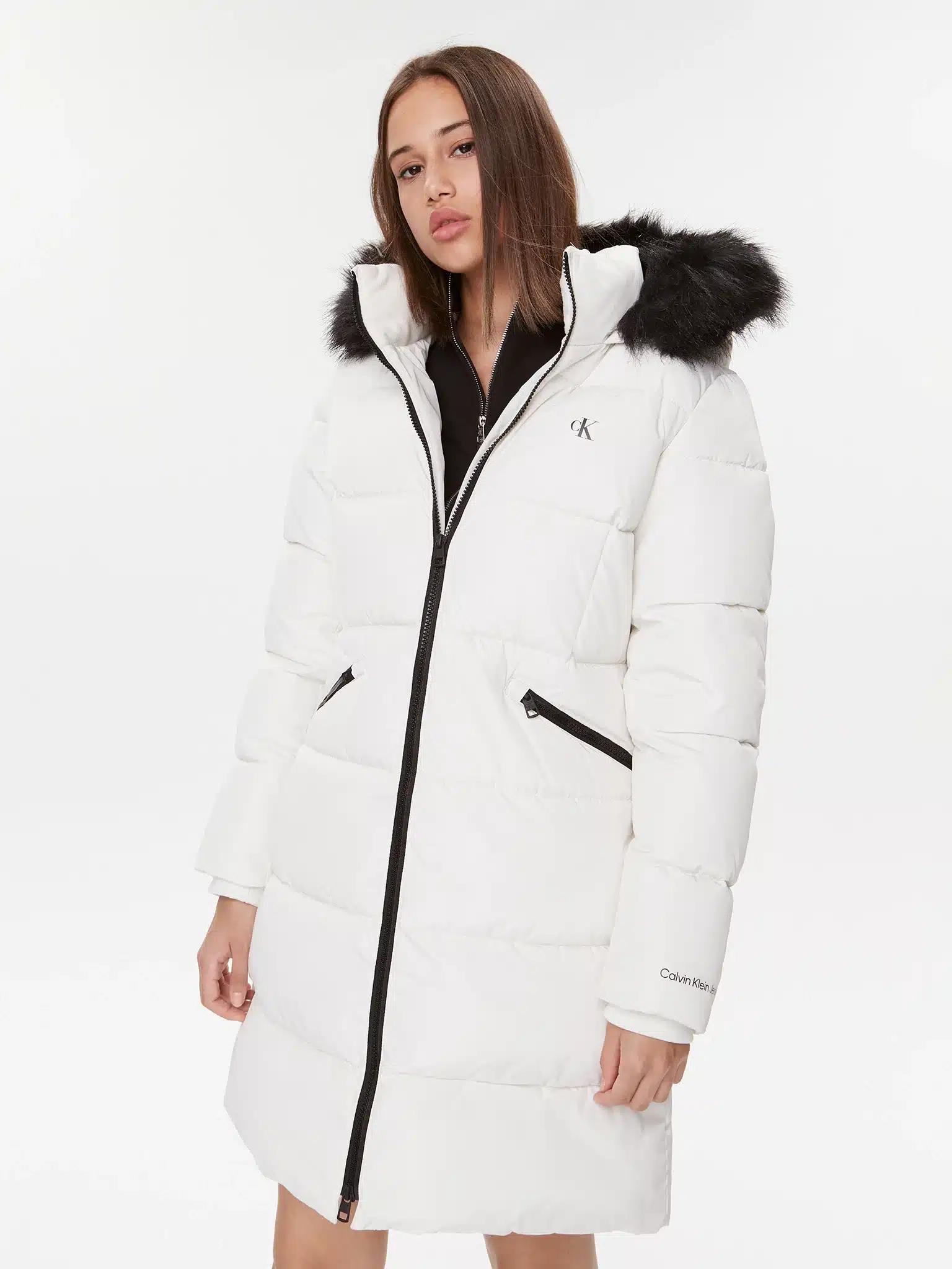 Γυναικείο Μπουφάν Λευκό Calvin Klein J20J221890-YBI - Emporio Shop