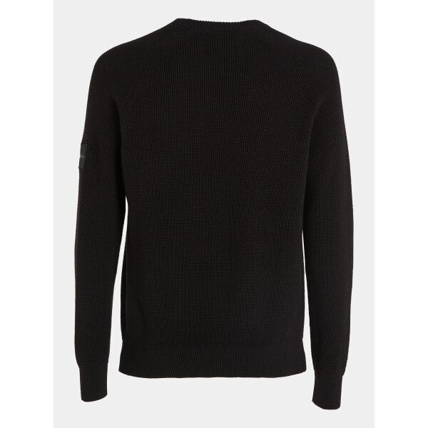 Ανδρικό Πλεκτό CALVIN CLEIN J30J323989 BADGE EASY SWEATER Μαύρο - Image 3