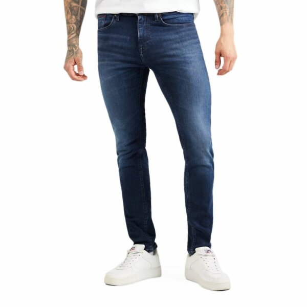 dm0dm17421-1bk_tommy_jeans_men_jeans_blue_1 Ανδρικό Παντελόνι Τζιν TOMMY JEANS AUSTIN SLIM DM0DM17421 Μπλε - Image 1
