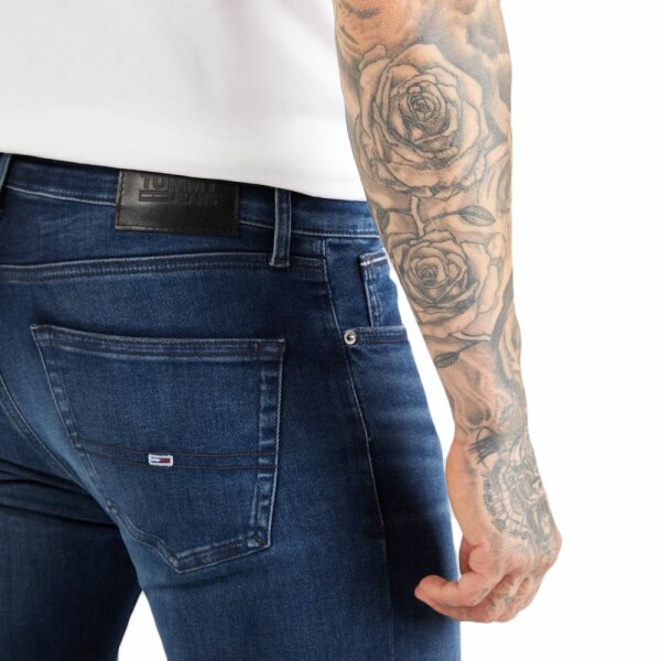 dm0dm17421-1bk_tommy_jeans_men_jeans_blue_4 Ανδρικό Παντελόνι Τζιν TOMMY JEANS AUSTIN SLIM DM0DM17421 Μπλε - Image 3
