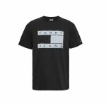 Ανδρική Μπλούζα TOMMY JEANS PLUS SIZE DM0DM17934 RLX SPRAY FLAG Μαύρο