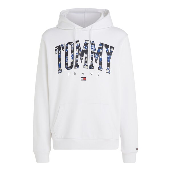 dm0dm17810_ybr_1 Ανδρική Φούτερ TOMMY JEANS DM0DM17810 REG CAMO NEW VRSTY HOODIE Λευκό - Image 1