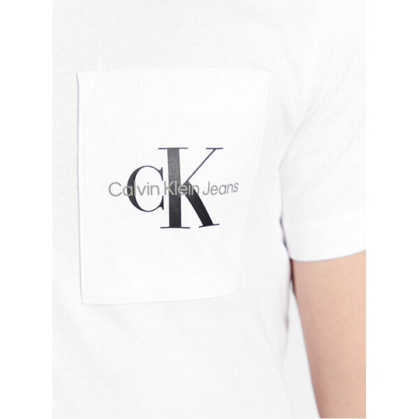 Ανδρική Μπλούζα Κοντομάνικη CALVIN KLEIN CORE MONOGRAM J30J320936 Λευκή - Image 2