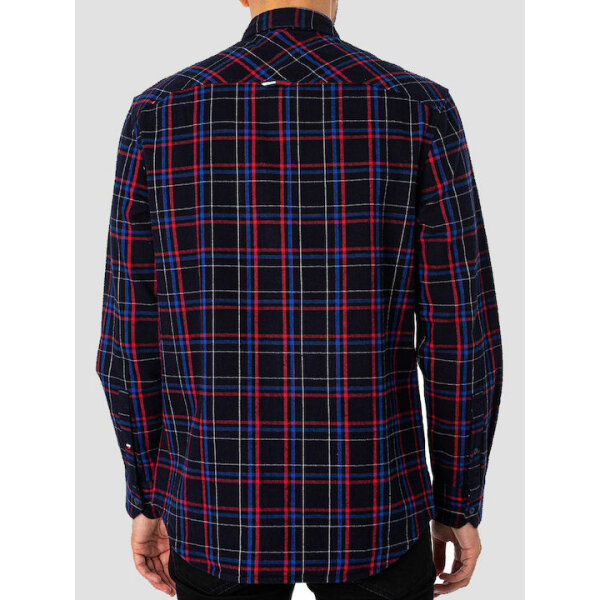 fixedratio_20230824094655_b6f5deea Ανδρικό Πουκάμισο Φανέλα TOMMY JEANS DM0DM17253 CLSC CKECK POCKET Καρό Μπλε - Image 2