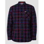 Ανδρικό Πουκάμισο Φανέλα TOMMY JEANS DM0DM17253 CLSC CKECK POCKET Καρό Μπλε - Image 4