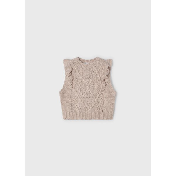 gileko-plekto-koritsi-phountouki-skouro-XL-4 ΠΑΙΔΙΚΟ ΓΙΛΕΚΟ ΠΛΕΧΤΟ ΜΠΕΖ ΚΟΡΙΤΣΙ MAYORAL 13-04313-026 - Image 1