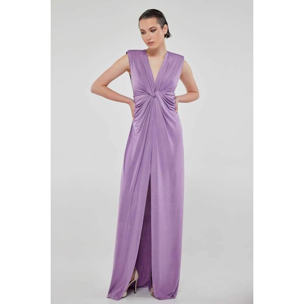 Μάξι φόρεμα ζέρσεϋ λιλά MILLIE MILLIE DRESS Mind Matter 2023S028 - Image 3