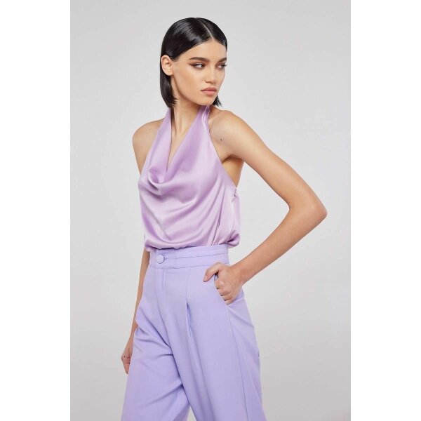 mind_matter30954 Εξώπλατη σατέν λιλά μπλούζα ντραπέ EMILIA Mind Matter  2023S015 - Image 3