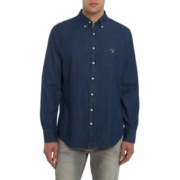 Ανδρικό Πουκάμισο Τζιν GANT SLIM DENIM STRETCH 3230179 Μπλε - Image 5