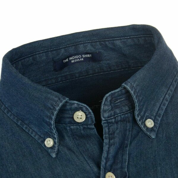 Ανδρικό Πουκάμισο Τζιν GANT SLIM DENIM STRETCH 3230179 Μπλε - Image 7