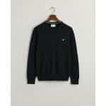 Ανδρικό Πλεκτό Λαιμόλοψη GANT CLASSIC COTTON 8030561 Μαύρο
