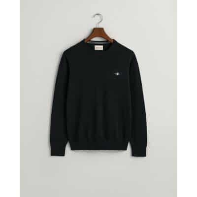 Ανδρικό Πλεκτό Λαιμόλοψη GANT CLASSIC COTTON 8030561 Μαύρο