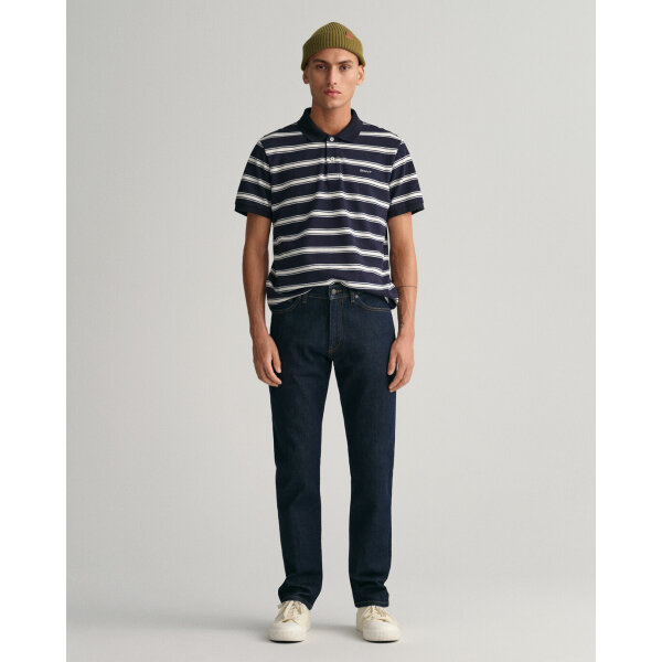 time__1679923365__202302-1000260-960-model-fv-1 Ανδρικό Παντελόνι Τζιν GANT SLIM 1000260 Μπλε Σκούρο - Image 1